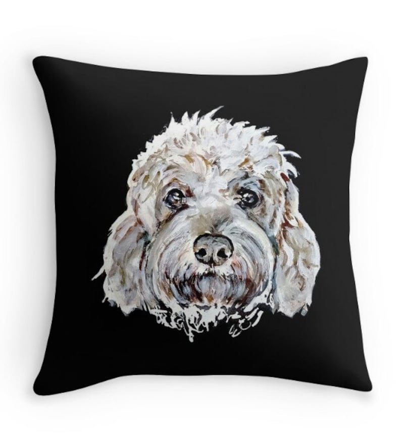 Pet Portrait Pillow Dog Pillow Personalized Pillow Custom Pet Etsy
