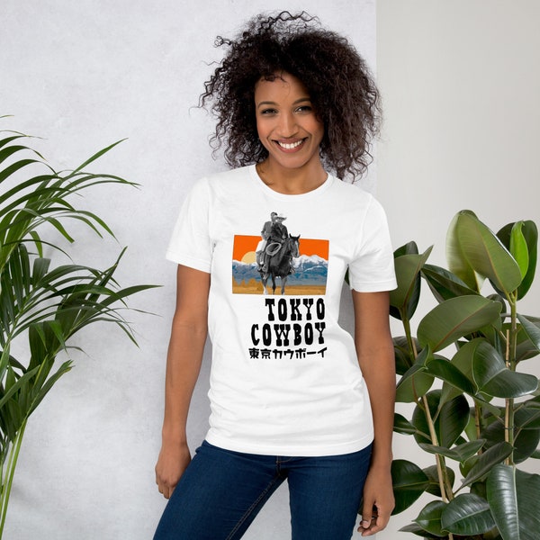 TOKYO COWBOY White Unisex t-shirt