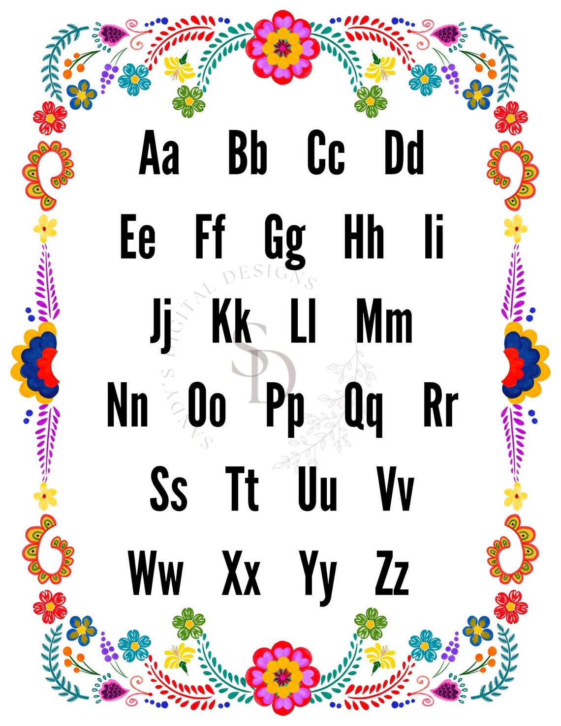ABC Chart PDF Download - Etsy