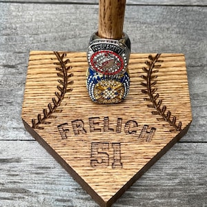 Baseball Ringhalter | Softball Ringhalter | Baseball Geschenk | Softball Geschenk | Homeplate Ringhalter | Team Geschenk | Baseball Ringständer |