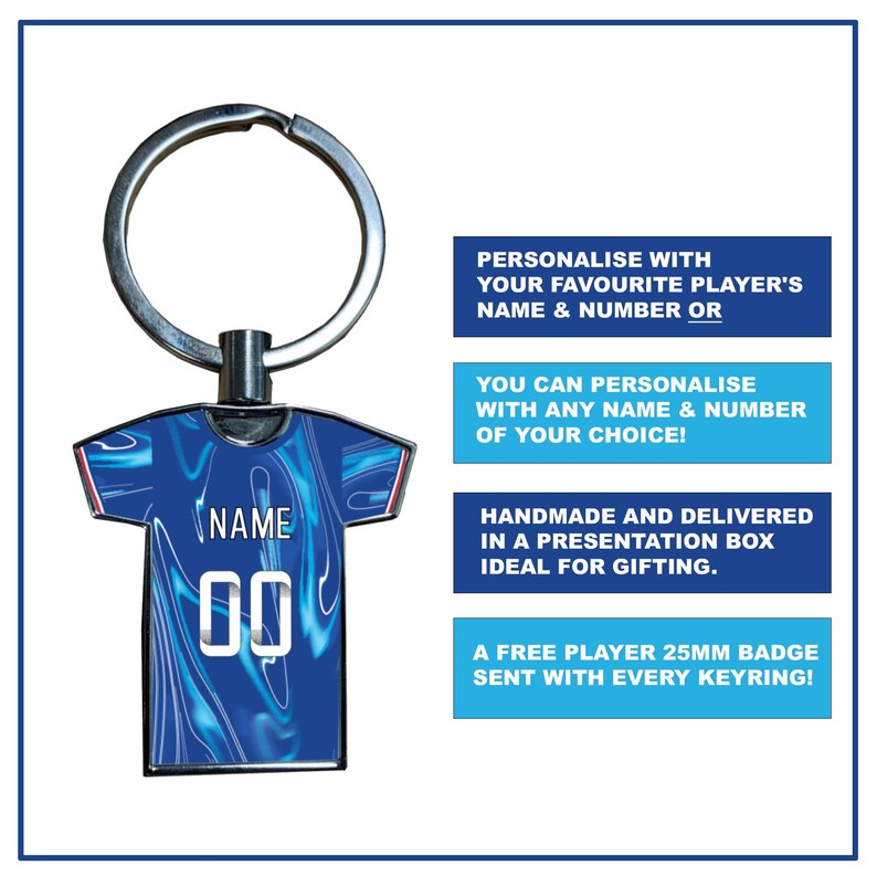 Personalised Women's Football Team Style Metal Shirt Keyring – Women’s ...