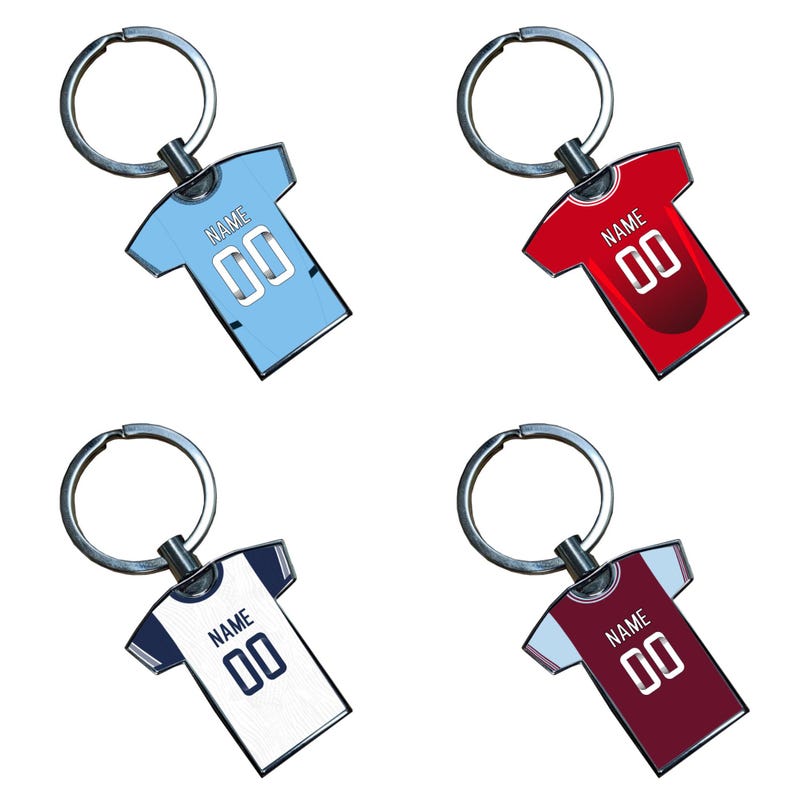 Personalised Women's Football Team Style Metal Shirt Keyring – Women’s ...