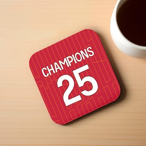 Untersetzer, 9 cm x 9 cm MDF Kork-Rückseite Fußballfan Geschenk