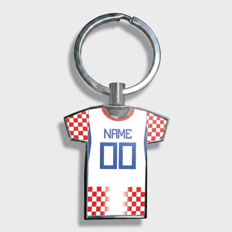 Personlig nyckelring i metall för Kroatiens fotbollströja | VM-fanpresent bild 3