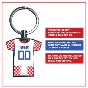 Personlig nyckelring i metall för Kroatiens fotbollströja | VM-fanpresent bild 5