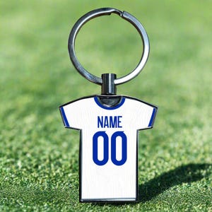 Personalised Lionesses England Women Home Kit Style Metal Football Shirt Keyring – Women’s Football Fan Gift - Euro 2025 New Style!