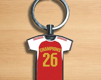 Arsenal Champions 26 Keyring – Premier League Winners Metal Football Shirt Souvenir
