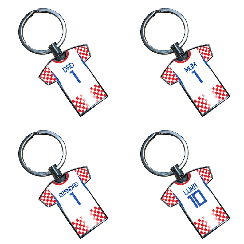 Personlig nyckelring i metall för Kroatiens fotbollströja | VM-fanpresent bild 4