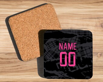 Personalisierteshäussel Frauen 2024/25 Ausweichtrikot Stil MDF Korkuntersetzer Untersetzer - Fangeschenk