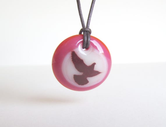 Flying Bird Necklace, peace freedom symbol, wanderlust jewelry, graduation gift, bird watcher gift, nature pendant, bird in flight, sympathy