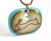 Rabbit Jewellery. Jumping Hare Necklace.