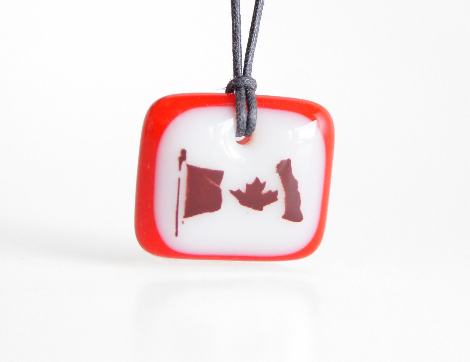 Canadian Flag Necklace / Pendant Necklace Canada / Canada Love Etsy