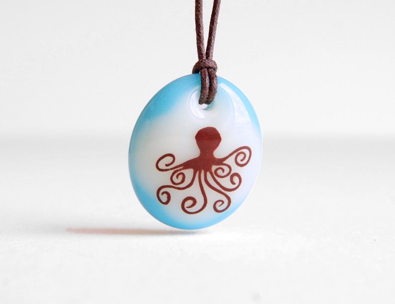 Octopus Necklace / Ocean Lover / Sea Animal Jewelry / Octopus Jewelry, nautical image 2