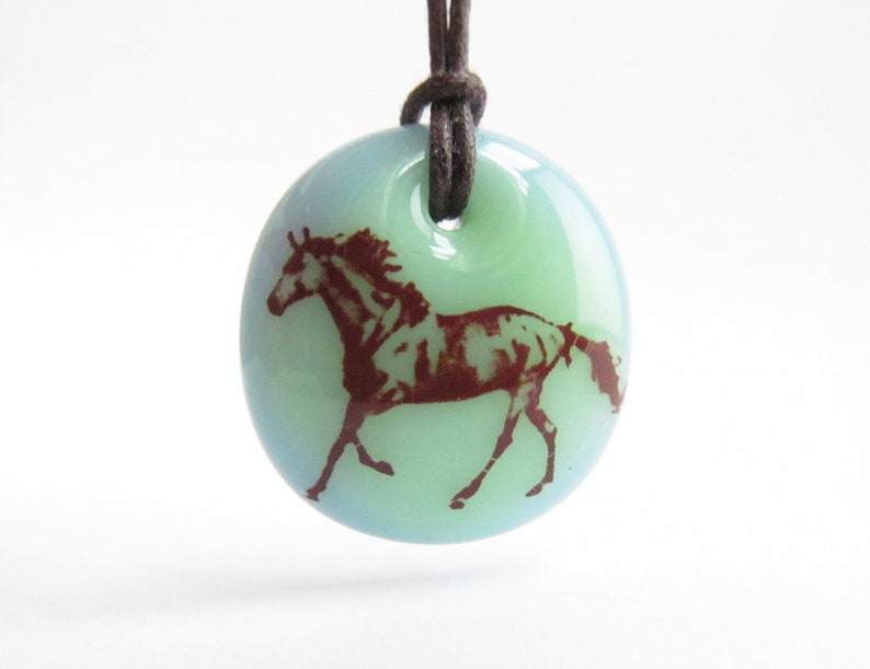 Horse Necklace / horse pendant / wild horse necklace / horse jewelry / horse lover gift / running horse / animal lover gift image 4