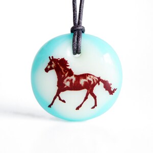 Horse Necklace / horse pendant / wild horse necklace / horse jewelry / horse lover gift / running horse / animal lover gift image 2