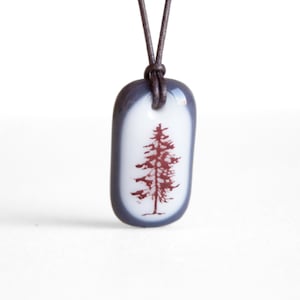 Pine Tree Halskette, Camping Liebhaber Geschenk, immergrüne Halskette, Wandern Natur Wald Anhänger, Wald Wald Schmuck, Winter Urlaub Baum Charme