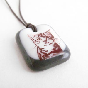 Tabby Cat Halskette, Katzenliebhaber Geschenk Schmuck, Kitty Katze Halskette, Geschenk für eine große Schwester, Tier Foto Schmuck Bild 3