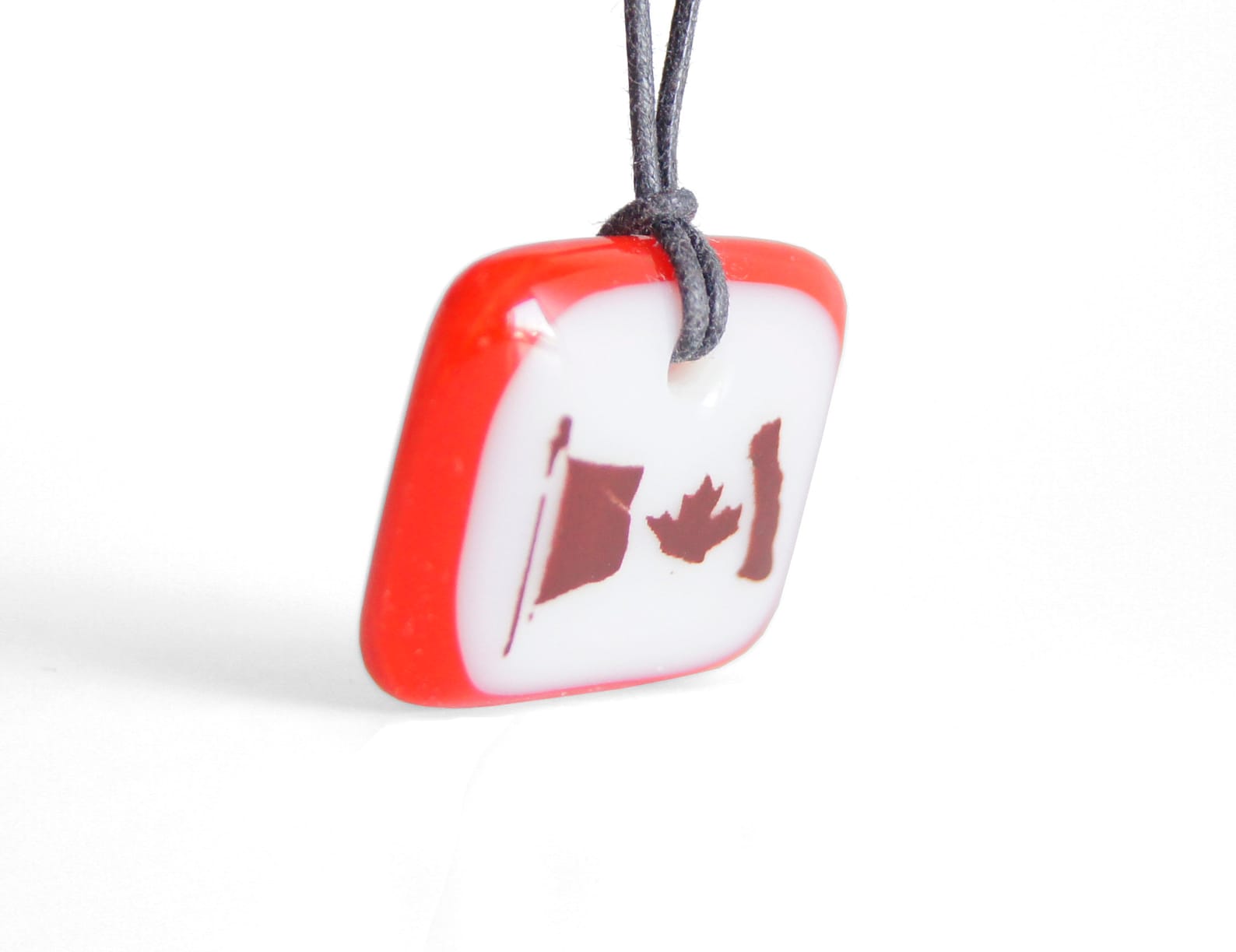 Canadian Flag Necklace / Pendant Necklace Canada / Canada Love Etsy