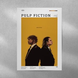 Pulp Fiction Movie Poster, Pulp Fiction Wall Decor,Pulp Fiction Poster Print, Vintage Retro Art Print