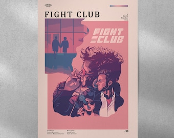 Fight Club Film Poster, Fight Club Wanddekoration, Fight Club Poster Druck, Vintage Retro Kunstdruck