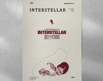 Interstellar Movie Poster, Interstellar Wall Decor, Interstellar Poster Print, Interstellar High Quality Poster, Vintage Retro Art Print