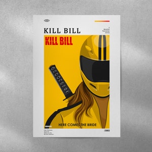 Kill Bill Movie Poster, Kill Bill Wall Decor, Kill Bill Poster Print, Vintage Retro Art Print