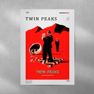 Twin Peaks Movie Poster, Twin Peaks Wall Decor, Twin Peaks Poster Print, Vintage Retro Art Print