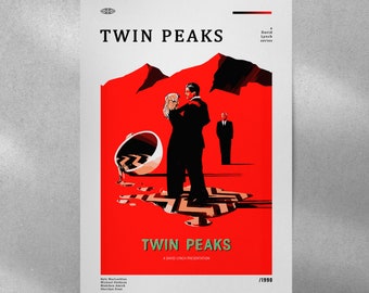 Twin Peaks-filmposter, Twin Peaks-muurdecoratie, Twin Peaks-posterafdruk, vintage retrokunstdruk