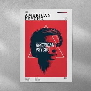 Affiche du film American Psycho, décoration murale American Psycho, impression affiche American Psycho, impression d&#39;art rétro vintage