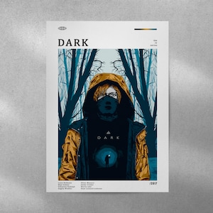 Póster de la serie de televisión oscura, decoración de pared oscura, impresión de póster oscuro, impresión de arte retro vintage, póster de la serie de televisión
