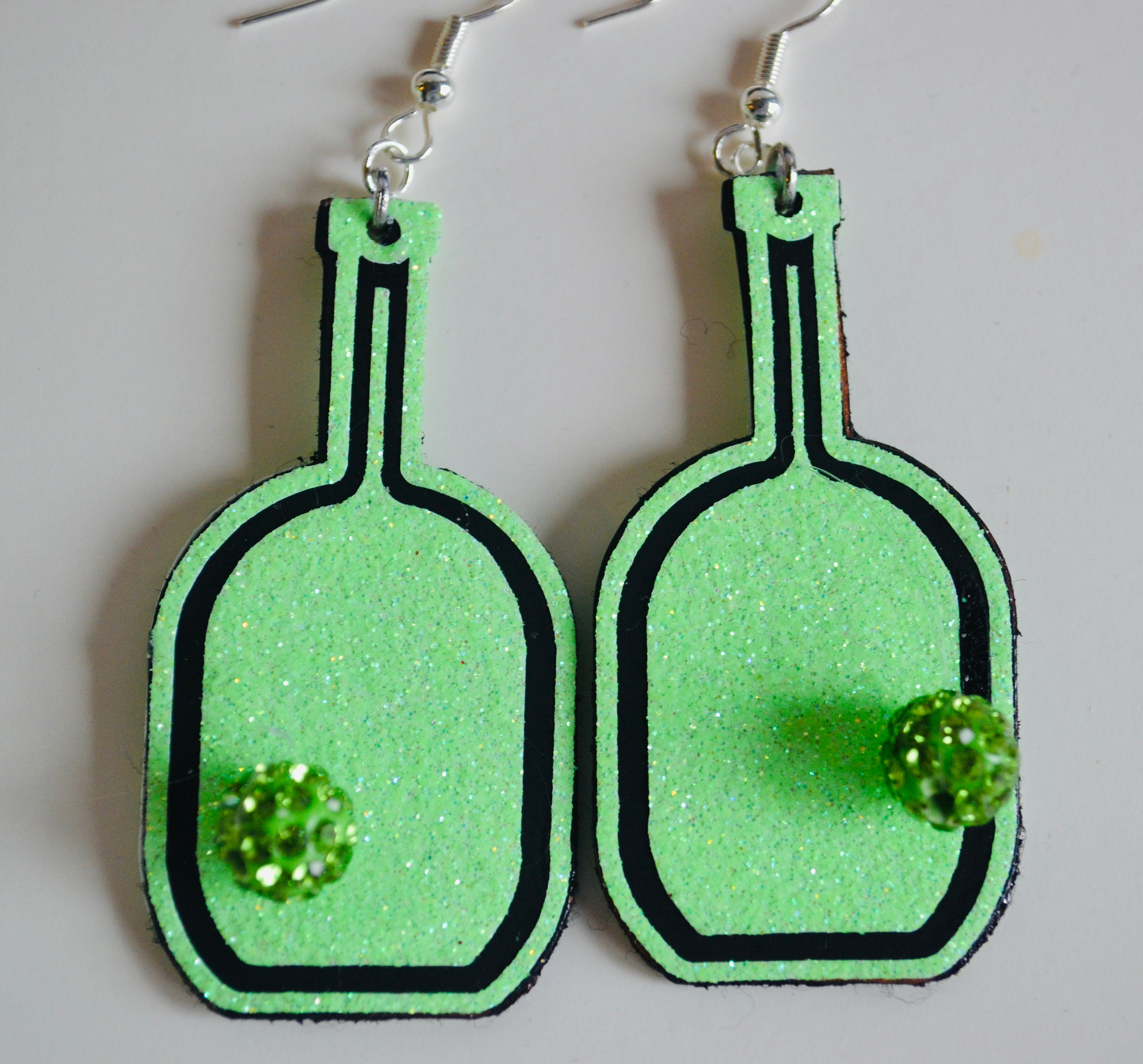 Fun action Pickleball Earrings with dangling moving pickleball bead for the Pickleball enthusiast or Pickleball player in your life.