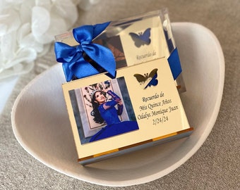 Quinceañera Photo Frame Favors, Sweet 16 Photo Souvenir, Quinceañera Favors, Quinceañera Butterfly Favors, Sweet 16 Favors, Mis Quince Años