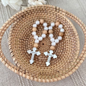 Personalized Baptism Rosary Favors, Baptism Gift, Baptism Favors For Boy And Girl, Baptism Rosary Beads, First Communion Gifts, Mi Bautizo