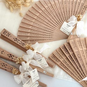 Rustic Wooden Wedding Fan Favors Guests, Bulk Wedding Favors, Personalized Summer Wedding Keepsakes, Custom Hand Fans, Bridal Shower Favors