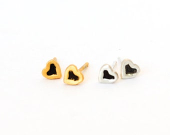 Micro heart studs