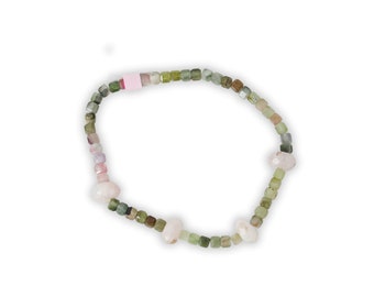 Tourmaline and Morganite Friendship Bracelet