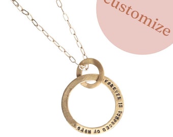 Customized Message Circle Necklace