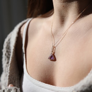 Fractal Gemstone Triangle Necklace