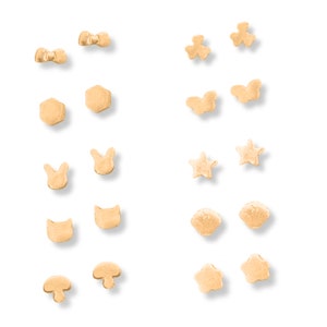 Micro Stud Earrings - choose from Bow, Bunny, Clover, Kitty, Star, Mushroom, Sakura and more