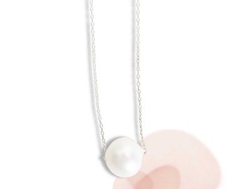 Stardust Floating Pearl Necklace