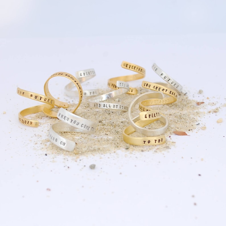 Quote Ring when You Come to the End of Your Rope - Etsy