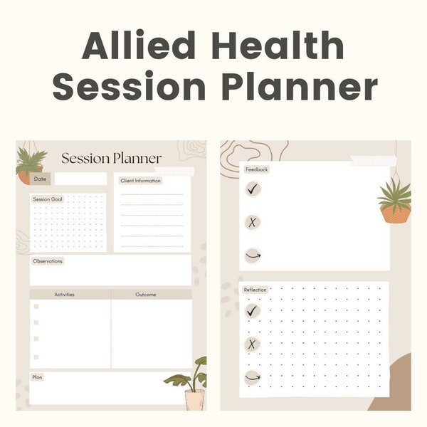 Allied Health Session Planner & Note Template