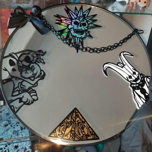 Scooby novelty funny dog hanging mirror home decor movie merch luna ghost disco skull valentines gift idea for nostalgic cartoon collector