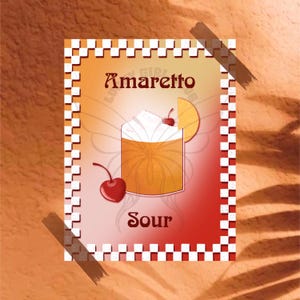 Cóctel amargo de amaretto Póster