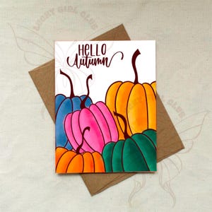 Bonjour automne automne carte de voeux