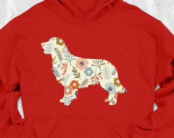 Floral Golden Retriever Hoodie, Dog Mom Hoodie, Cottagecore Golden Retriever Hoodie, Dog Lover Gift, Golden Mama Hoodie, Dog Owner Gift, Mom