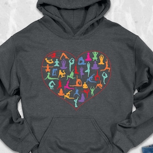 Yoga Lover Hoodie, Yoga Heart Hoodie, Yoga Teacher Hoodie, Women Yoga Hoodie, Medidation Lover Hoodie, Nameste Hoodie, Gift For Yoga Lover