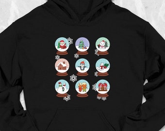 Christmas Globe Hoodie, Snow Globe Hoodie, Women Christmas Hoodie,  Christmas Vibes Hoodie, Christmas Souvenir Hoodie, Winter Holiday Hoodie