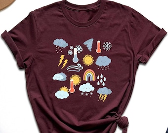 Weather Shirt, Gift For Climatologist, Weather Forecaster Shirt, Meteorologist Graduation Tshirt, Weather Studies Shirt, Weatherwomen Tshirt
