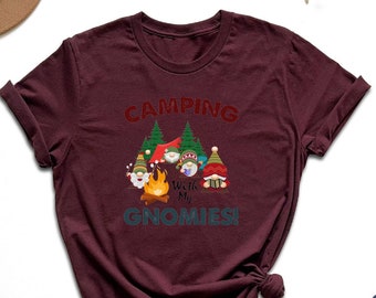 Camping Gnomies Shirt, Adventure Lover Shirt, Gift For Camper, Camp Life Shirt, Family Camping Shirt, Camping Fire Tee, Camp Lover Gift, Dad